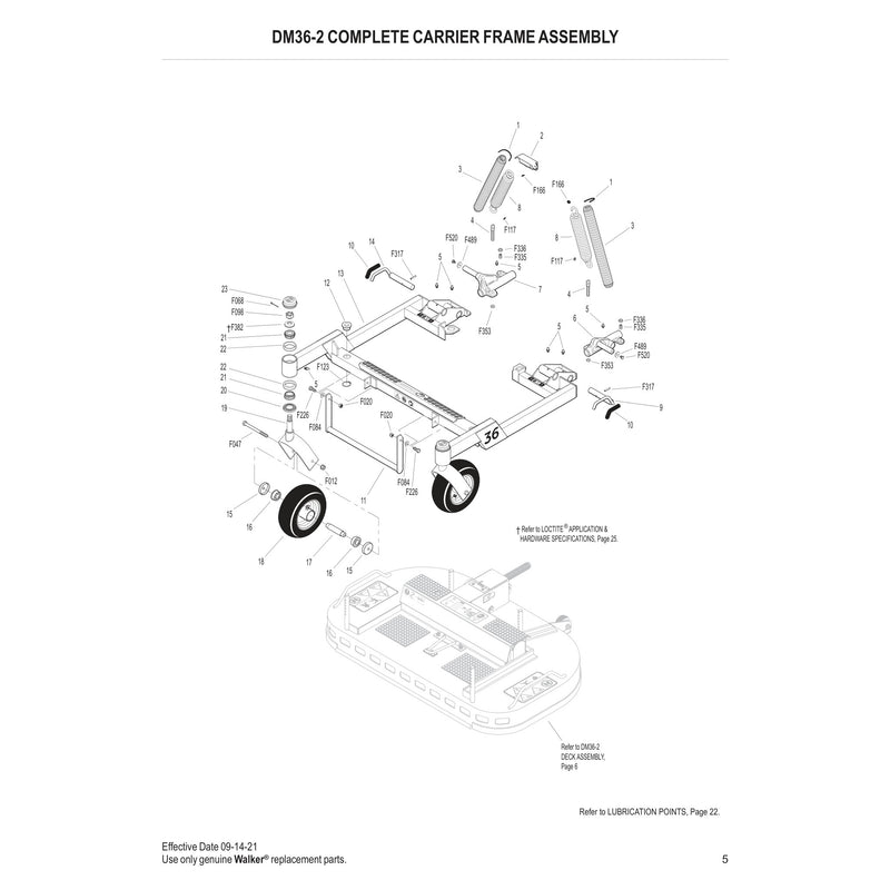 DM36-2 COMPLETE CARRIER FRAME ASSEMBLY