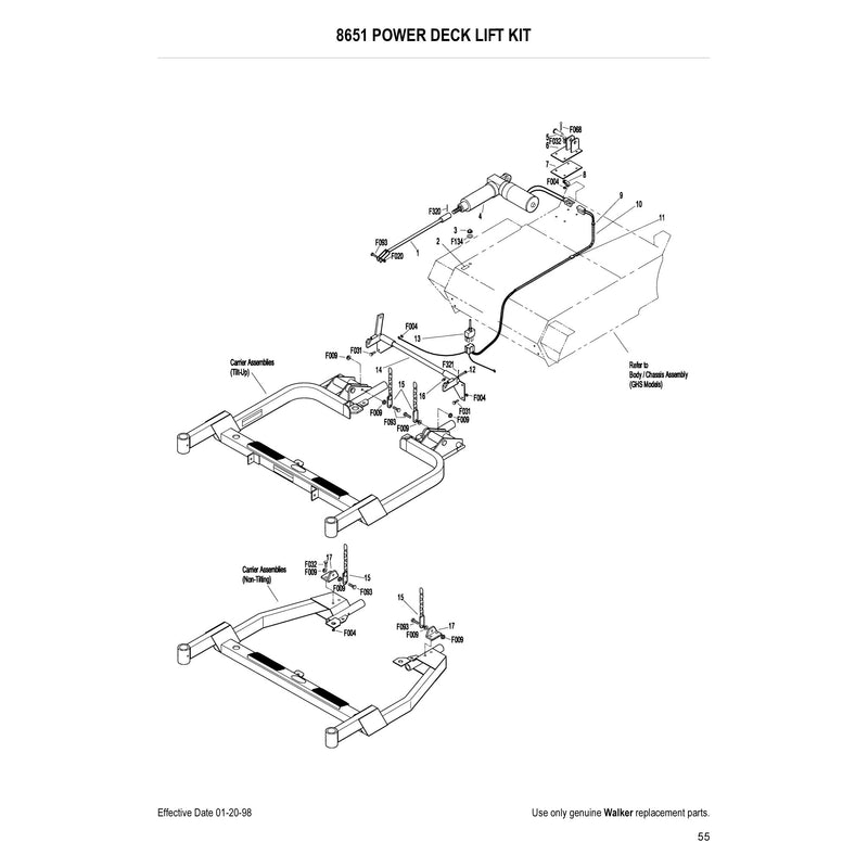 8651 POWER DECK LIFT KIT