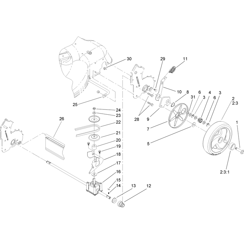 Rear Axle and Transmission Assembly