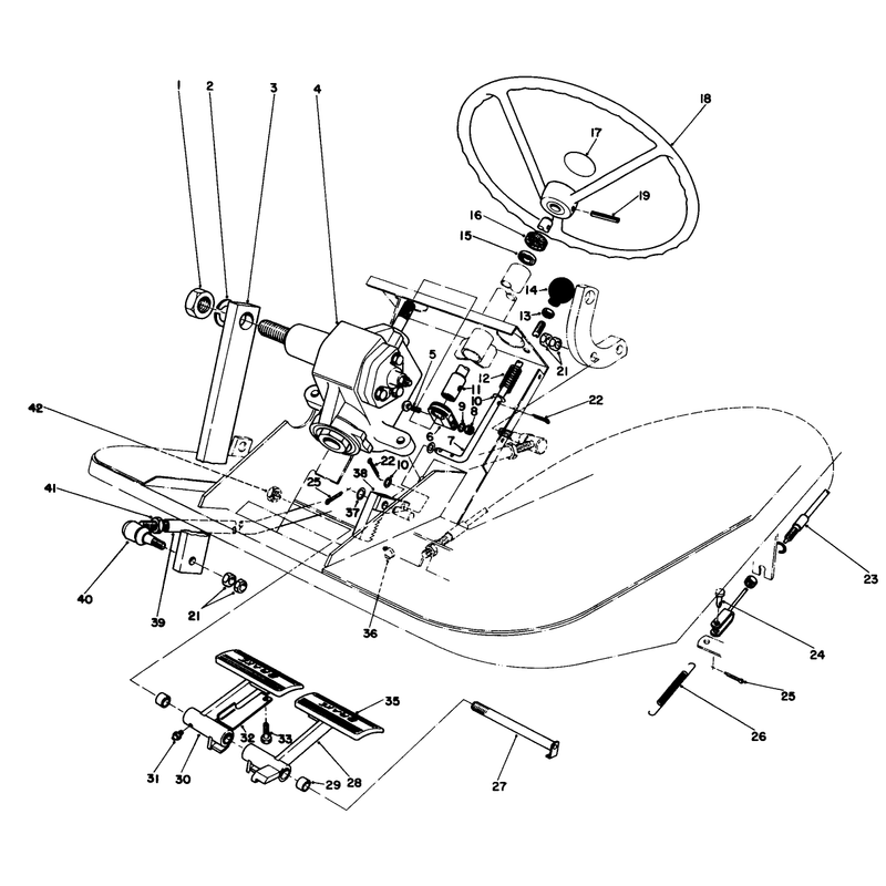 Pedals & Steering Wheel Assembly