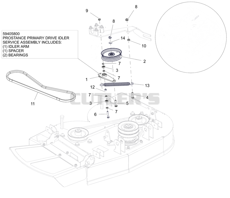 Clutch Belt and Pivoting Idler (Continued)