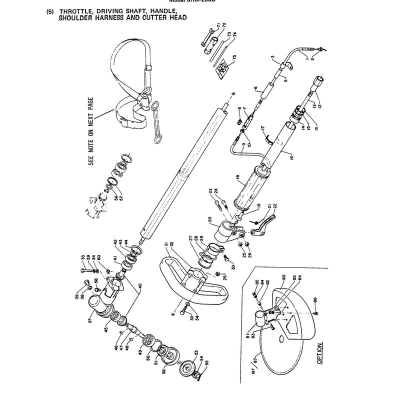 Throttle Driving Shaft Handle and Cutter Head