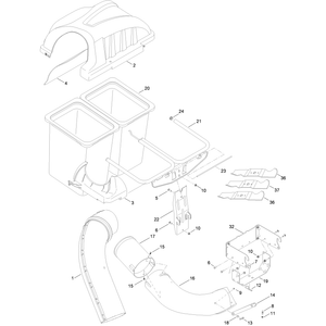 46 Inch Twin Bagger Assembly