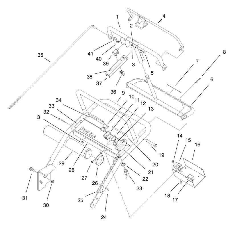 Handle and Control Panel Assembly
