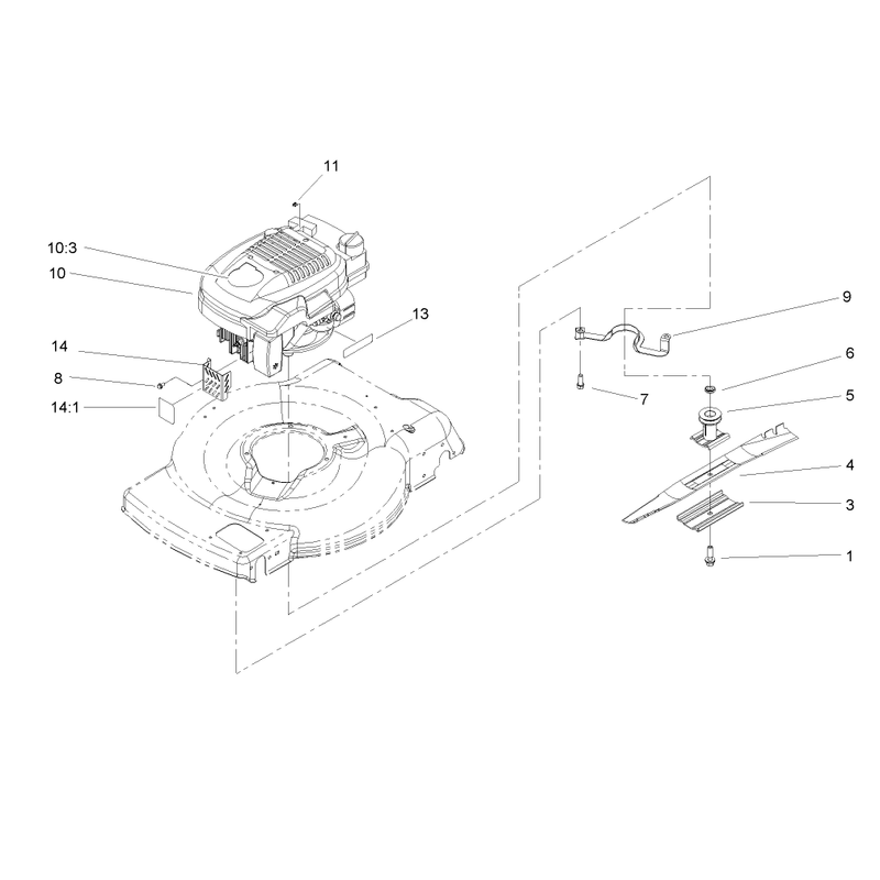 Engine and Blade Assembly