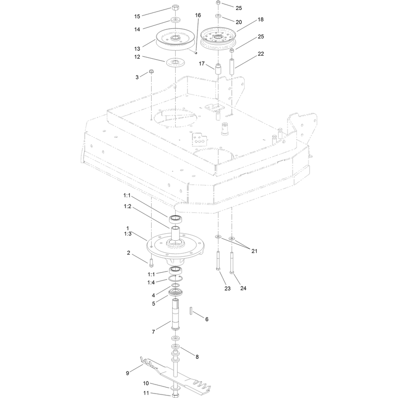Sheave Spindle and Blade Assembly