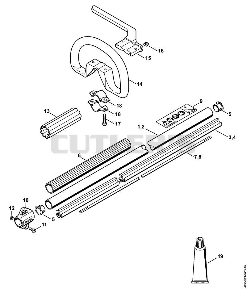 Drive tube assembly HT 70, 70 K