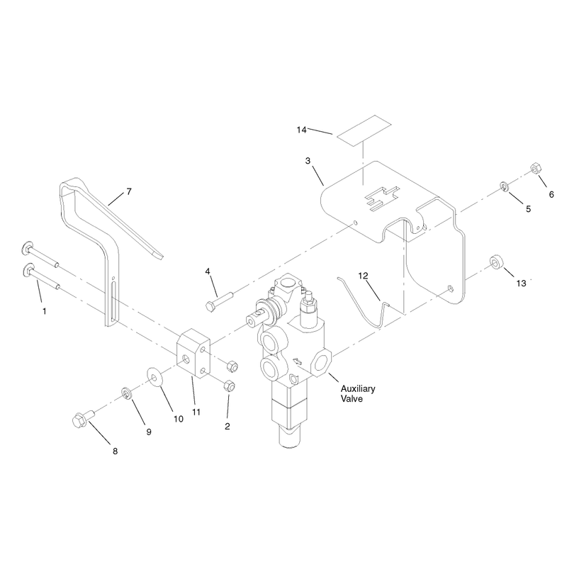 Auxiliary Valve Control Lever Assembly