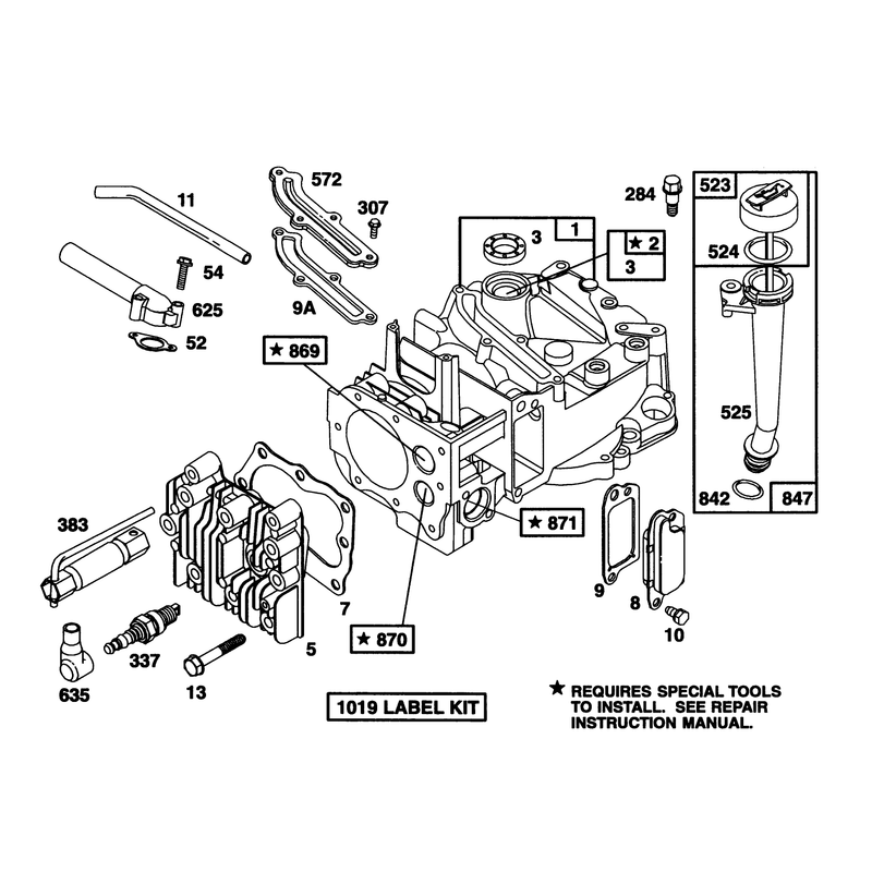 Engine Briggs and Stratton Model 122702-0182-01