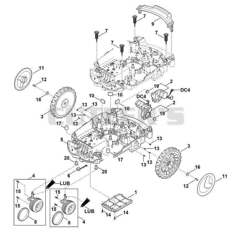 Lower housing, chassis