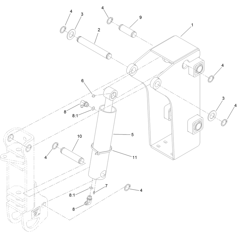 Plow Frame and Plow Cylinder Assembly