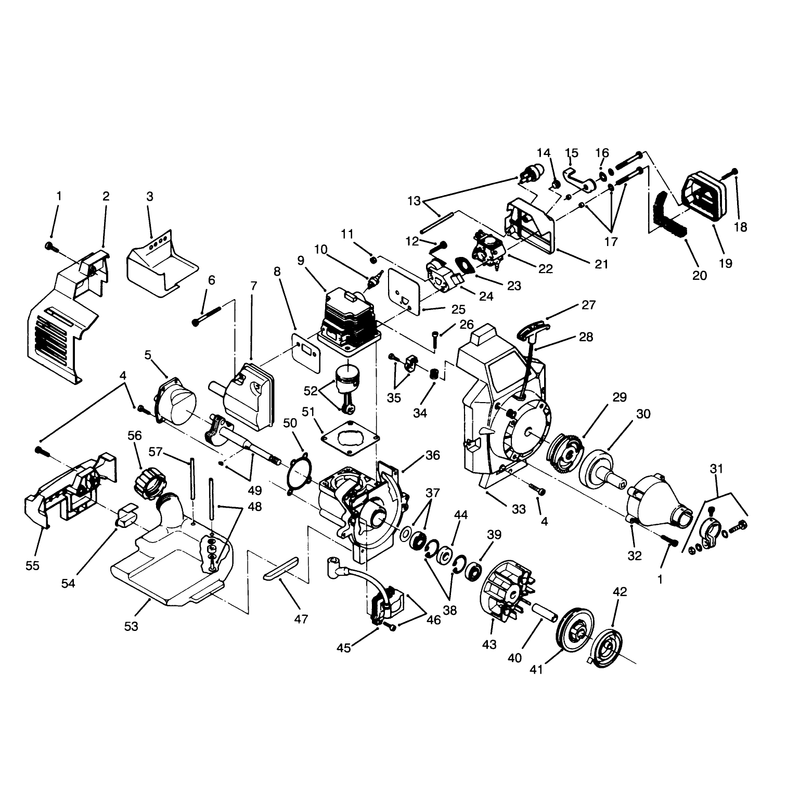 Engine Assembly Model No. 51638 & 51653