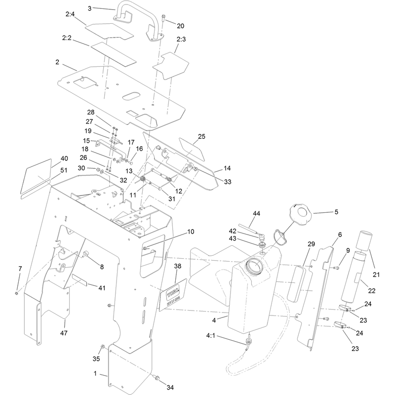 Tower and Fuel Tank Assembly