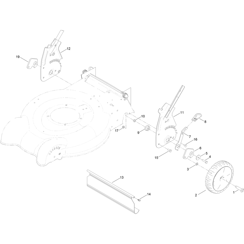 Rear Axle and Height of Cut Assembly