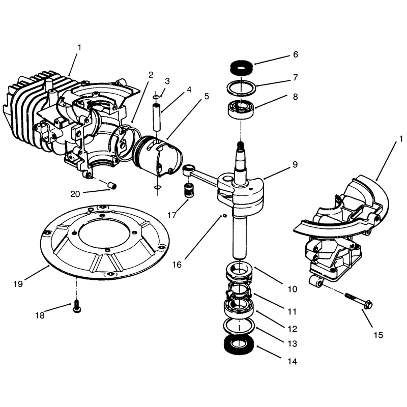 Crankshaft Assembly Model No 47pr4-7