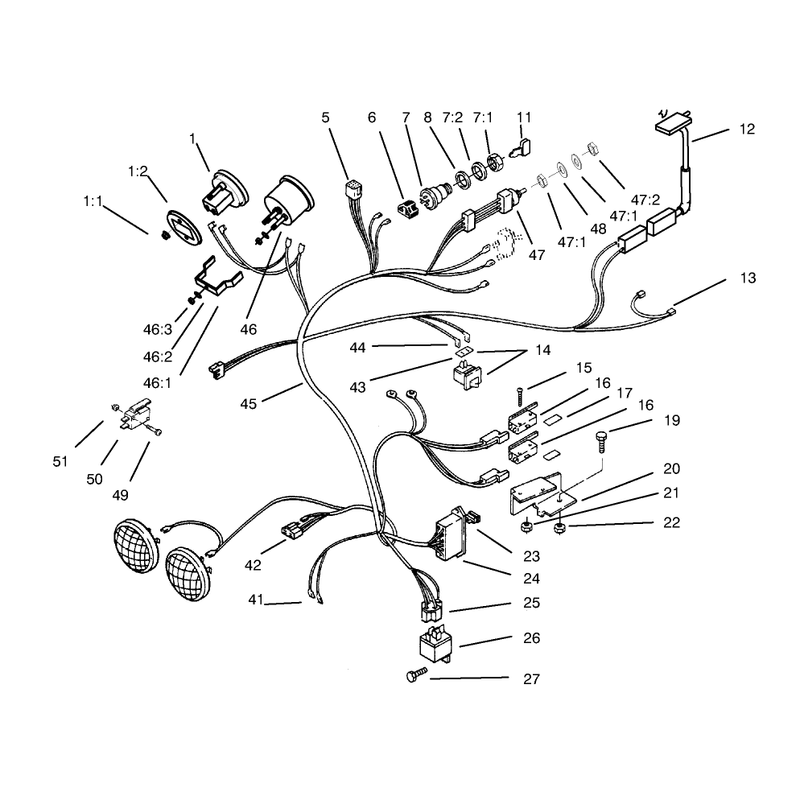 416-8e Wire Harness Attachment and Component S