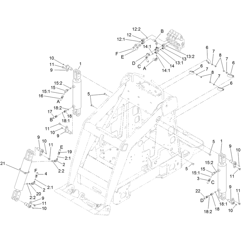 Hydraulic Cylinder and Pivot Pin Assembly