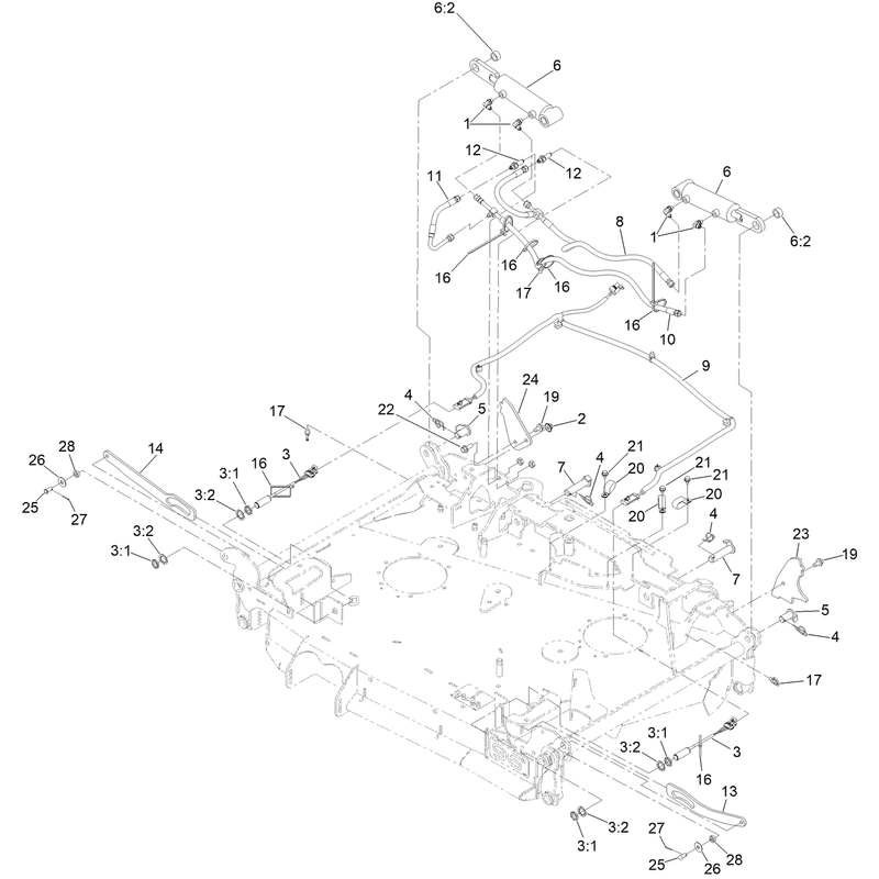 Center Deck Hydraulic and Electrical Assembly