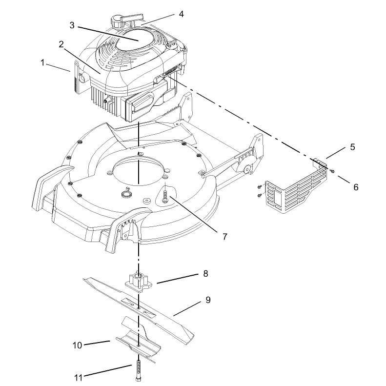 Engine and Blade Assembly