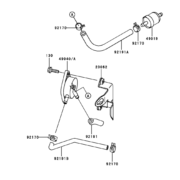 Fuel TankFuel Valve Assembly Kawasaki FH451V-BS04