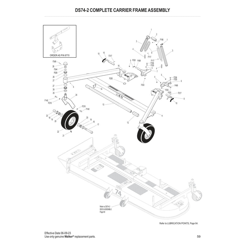 DS74-2 COMPLETE CARRIER FRAME ASSEMBLY