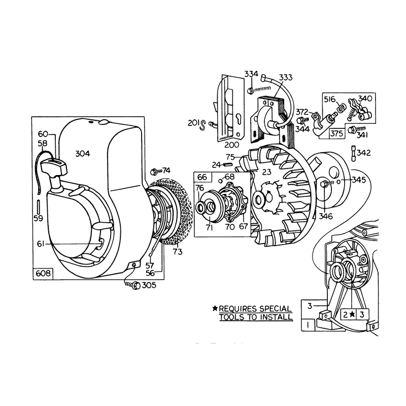 Rewind Starter Assembly