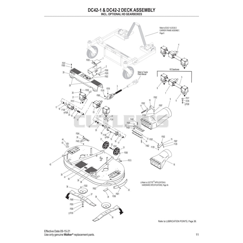 DC42-1-DC42-2 Deck Assembly