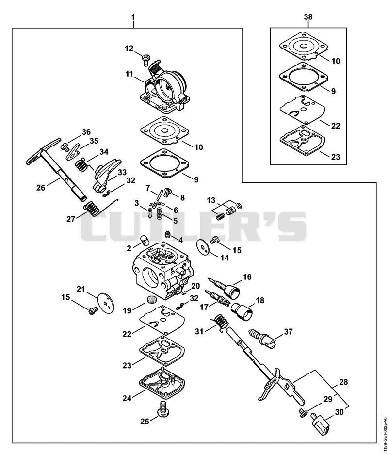 Carburetor C1Q-S121 MS 181 (02.2011)