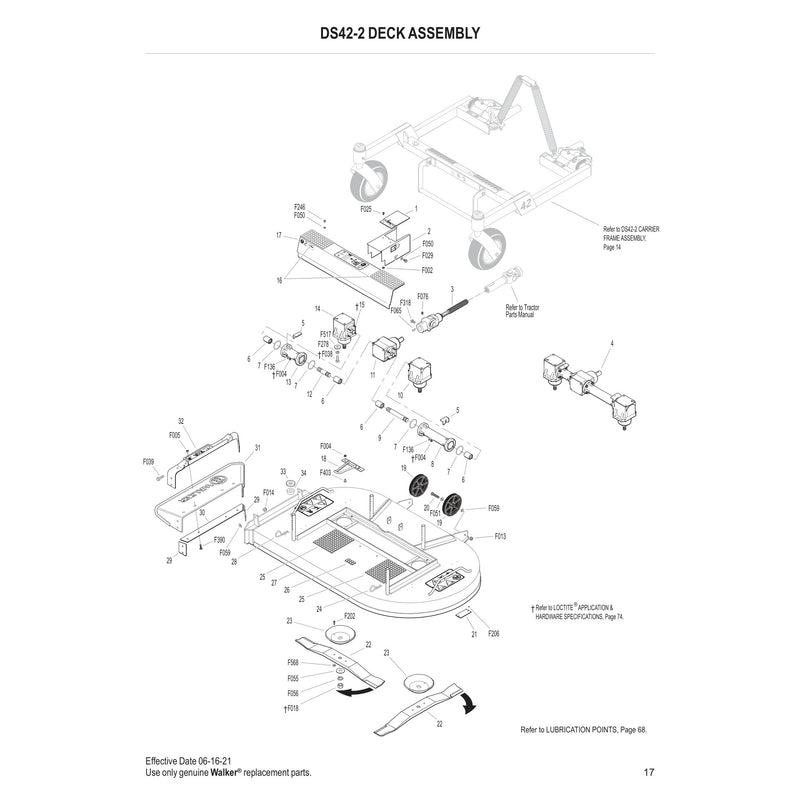 DS42-2 DECK ASSEMBLY
