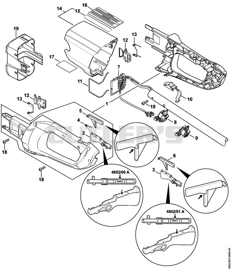 Handle housing, Cover