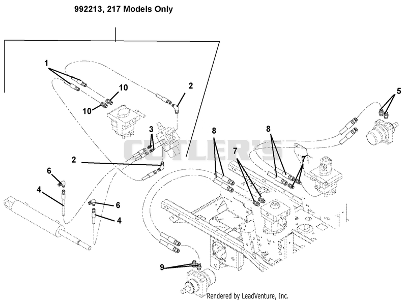 Hose Routing For Pumps, Wheel Motors & Cylinder