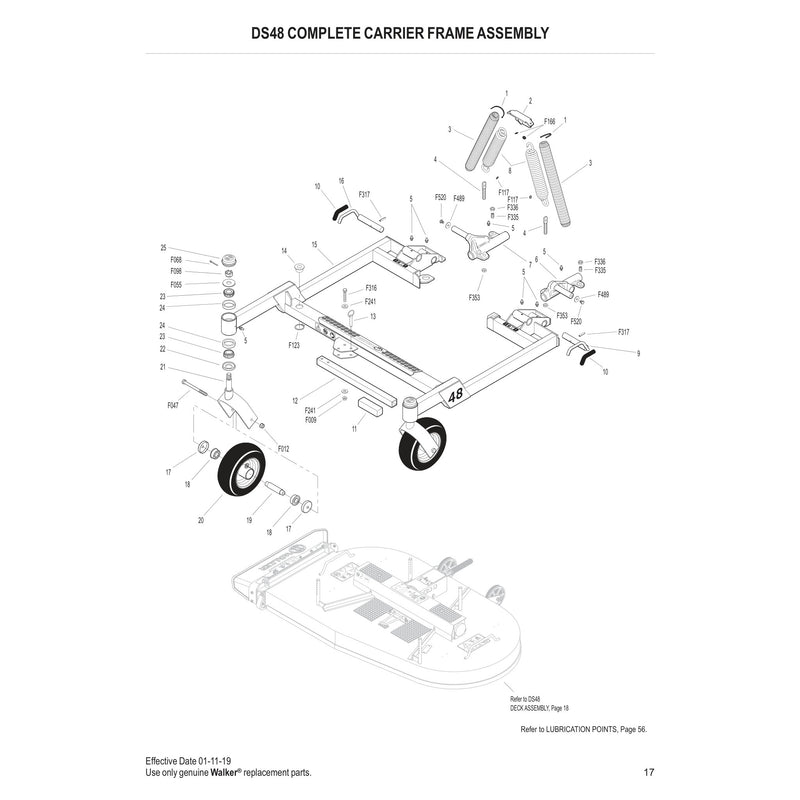DS48 COMPLETE CARRIER FRAME ASSEMBLY