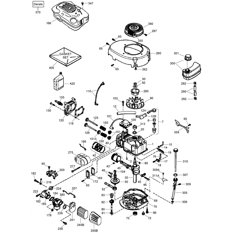 Engine Assembly No 2 Tecumseh LV195EA-362085D
