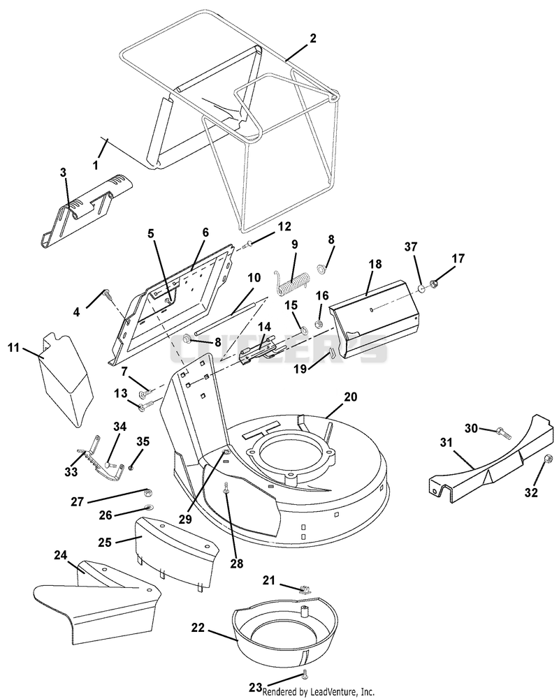 Mower Pan And Bag