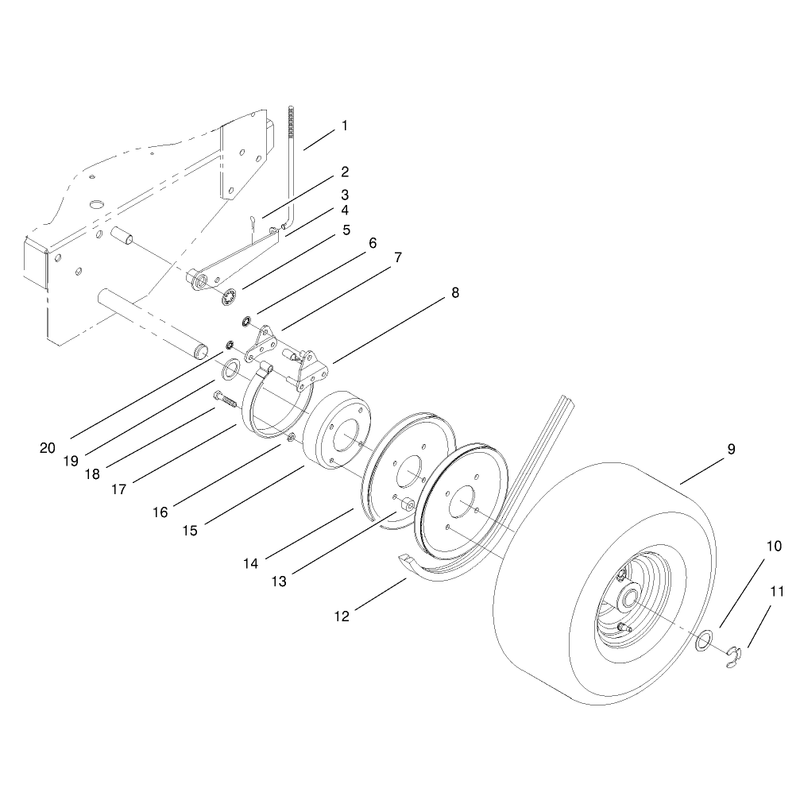 Brake Wheel Pulley and Wheel Assembly