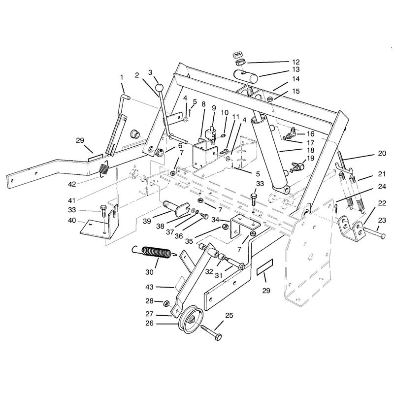 Parking Brake and Lift Frame Assembly