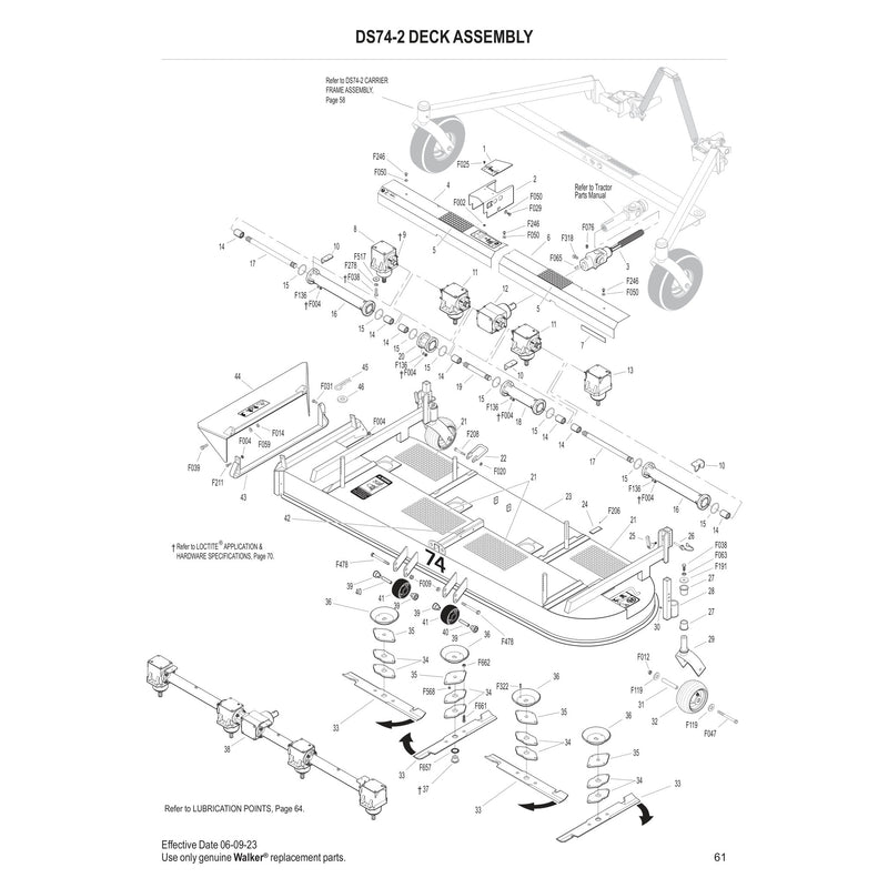 DS74-2 DECK ASSEMBLY