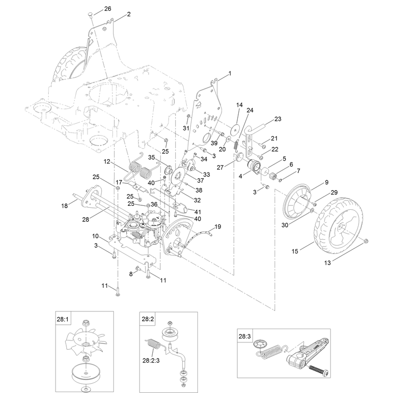 Traction and Height of Cut Assembly