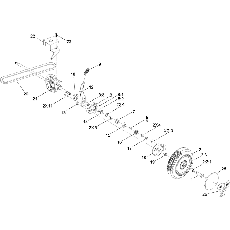 Rear Axle and Transmission Assembly