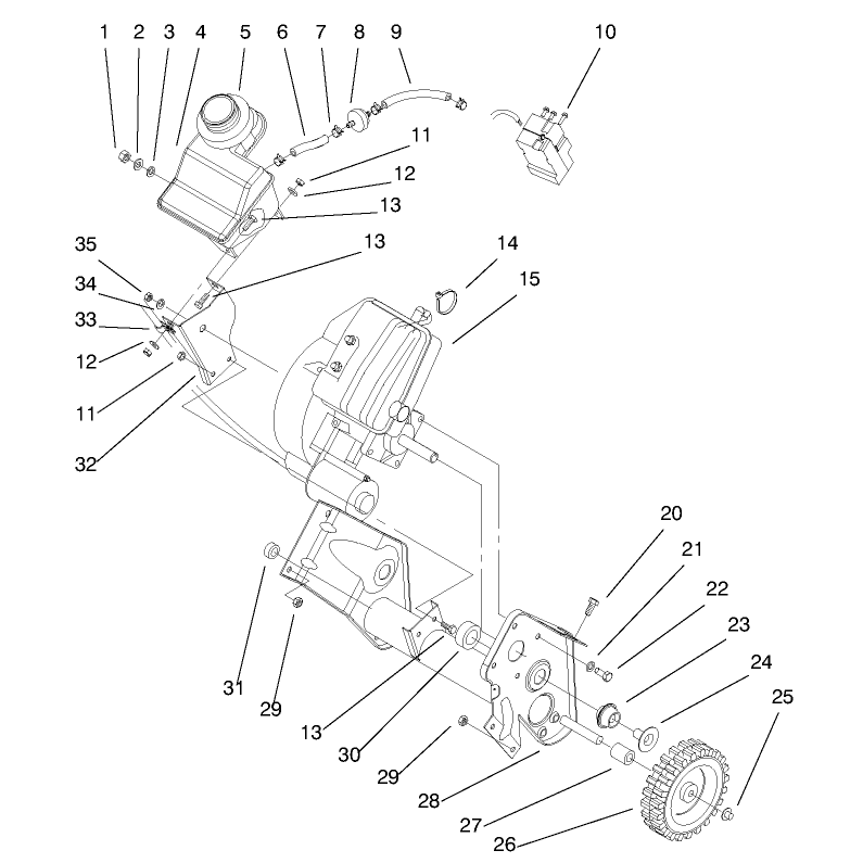 Engine and Frame Assembly