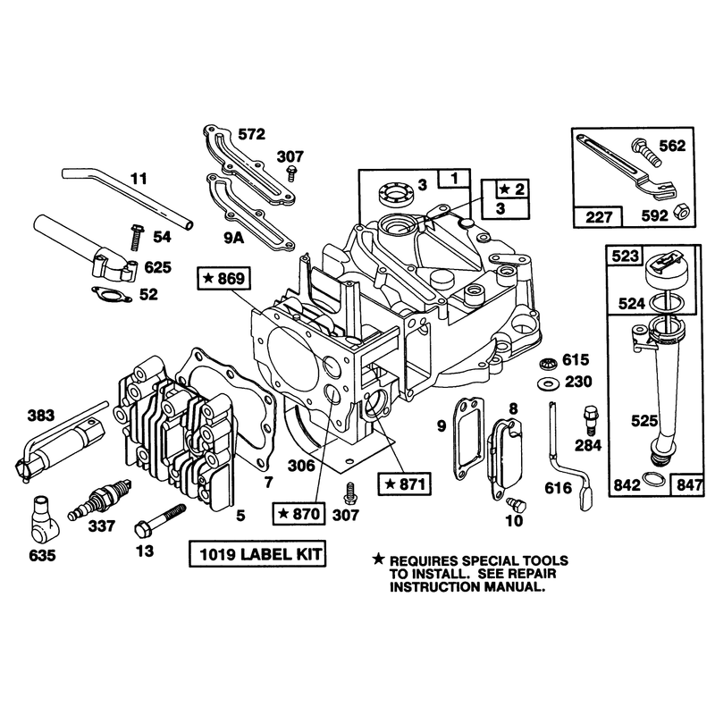 Engine Briggs and Stratton Model 124702-3115-01