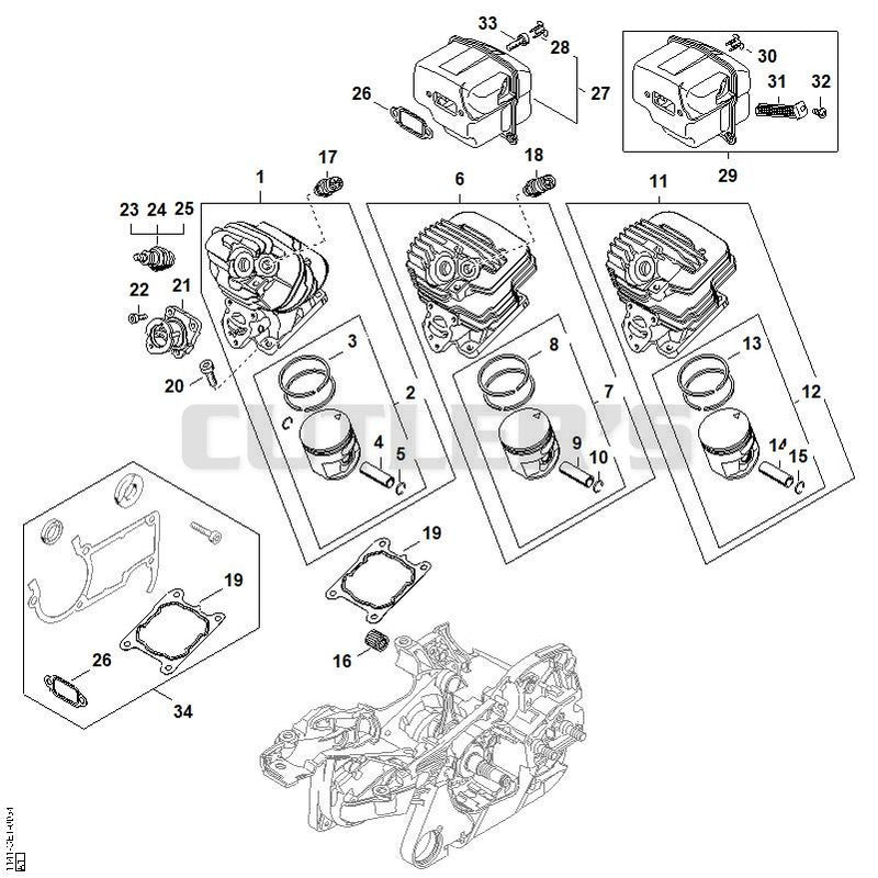 Cylinder, Muffler