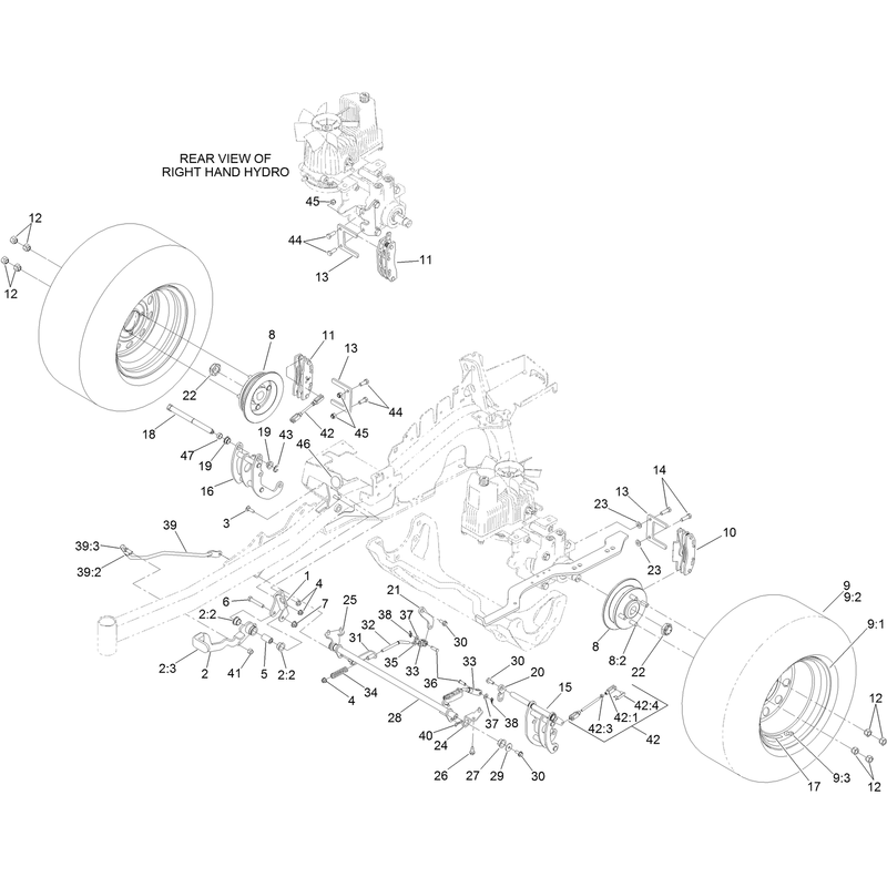 Parking Brake and Rear Wheel Assembly