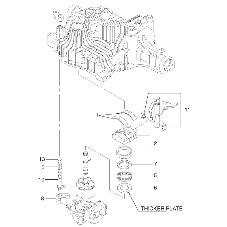 Bypass Shaft and Block Assembly