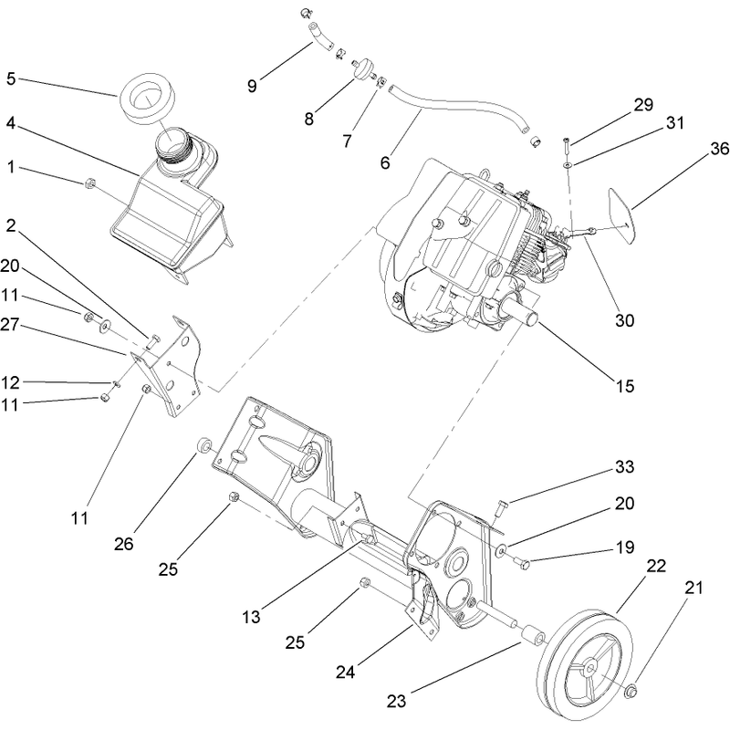 Engine and Frame Assembly