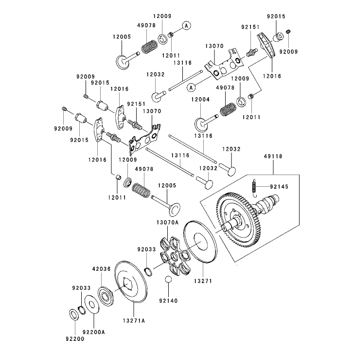 ValveCamshaft Assembly Kawasaki FH721D-AS05