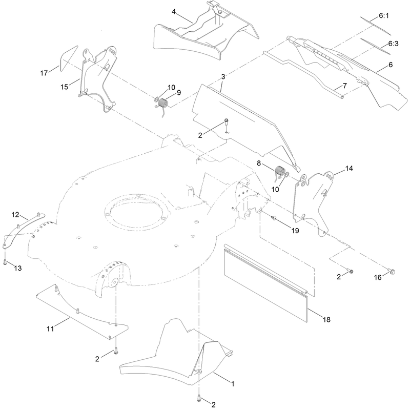 Side Chute and Rear Door Assembly