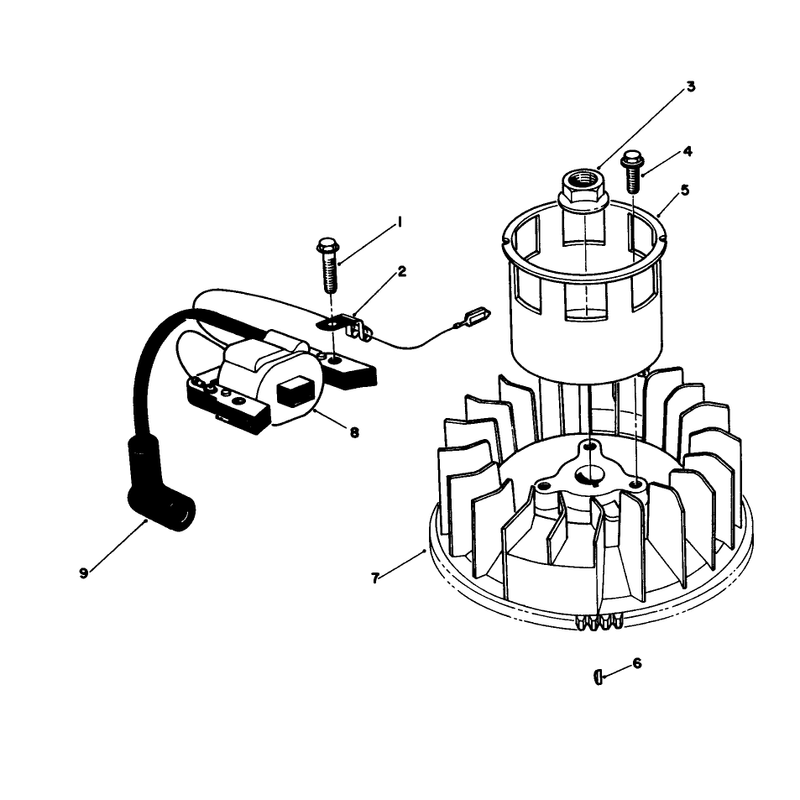 Magneto and Flywheel Assembly Model No Vmh7