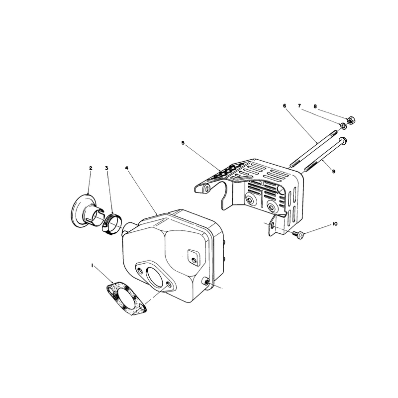 Muffler Assembly Engine Model No 47pf5 and 47pg6