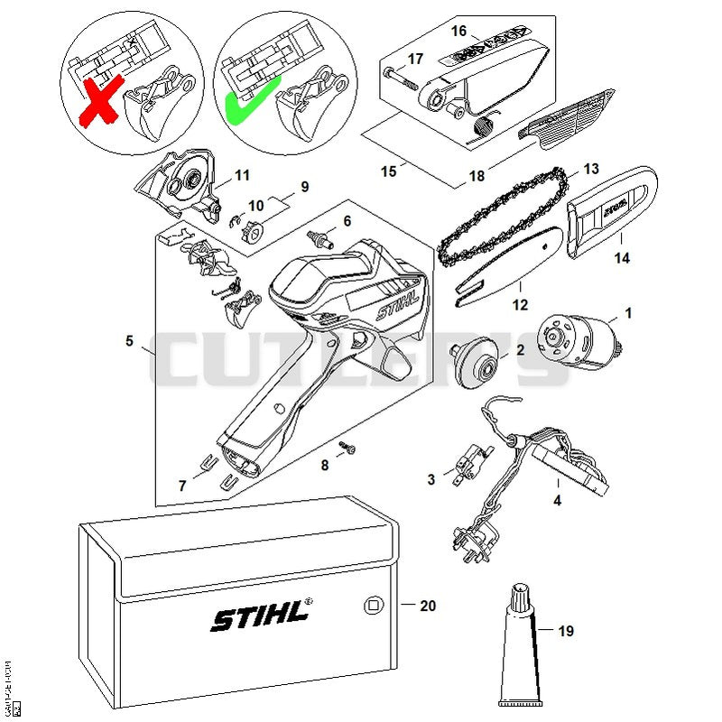 Spare parts up to serial number 929771305